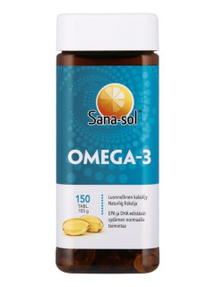 Натуральный рыбий жир Sana-sol Omega-3 2x150капсул двойная упаковка