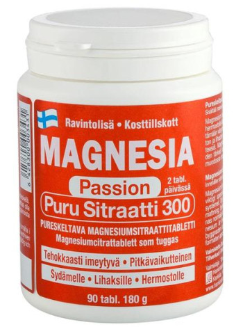 Витамины Magnesia Passion Puru Sitraatti 300 (магний)  90 таб.