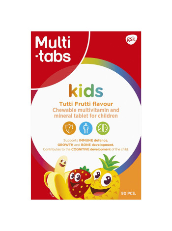 Поливитамины для детей Multi-Tabs Kids вкус - тутти фрутти 90 шт