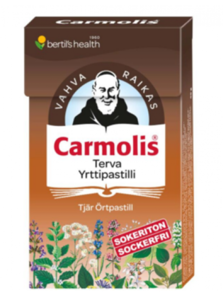 Пастилки травяные CARMOLIS TERVA YRTTIPASTILLI 45г не содержат сахара