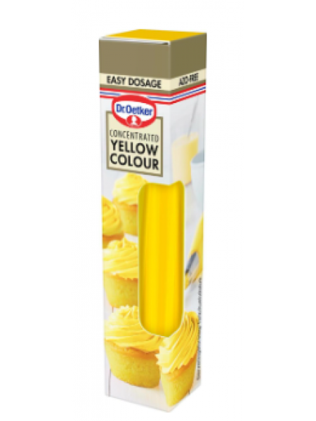 Желтая гелевая краска пищевая Dr. Oetker 15г