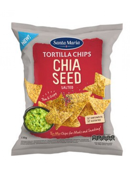 Чипсы Тортилья с семенами чиа Santa Maria Tortilla Chips Chia Seed 130г