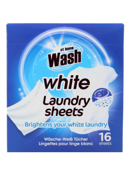 Отбеливающие салфетки At Home Wash White 16 шт