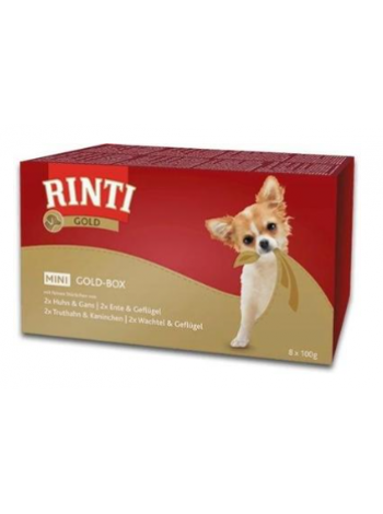 Ассорти влажного корма для собак Rinti Mini GoldBox 8 x 100 г фольга
