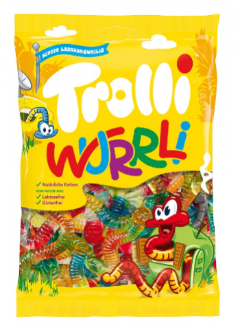 Жевательные конфеты Trolli Wurrli 200г в пакете