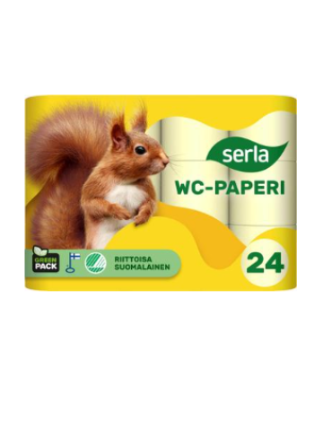 Туалетная бумага Serla 24 шт желтая упаковка