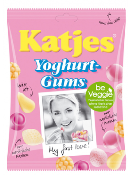 Мягкие жевательные конфеты Katjes Yoghurt Gums 200 г