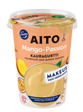 Ферментированный овсяный йогурт Fazer Aito Kauragurtti Mango-Passion 400 г яблоко манго