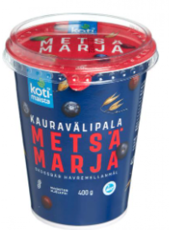 Овсяный йогурт Kotimaista Metsämarja kauravälipala 400г черника брусника