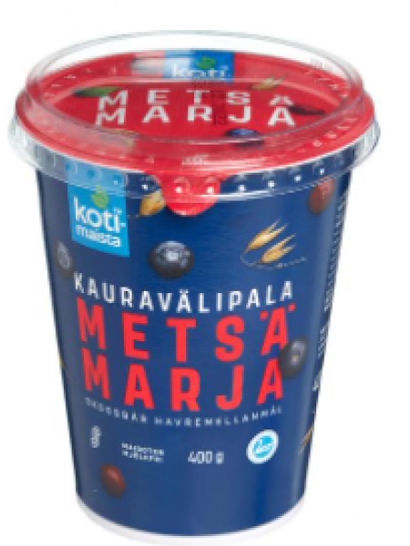 Овсяный йогурт Kotimaista Metsämarja kauravälipala 400г черника брусника