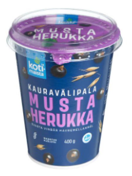 Овсяный йогурт Kotimaista Mustaherukka kauravälipala 400г черная смородина