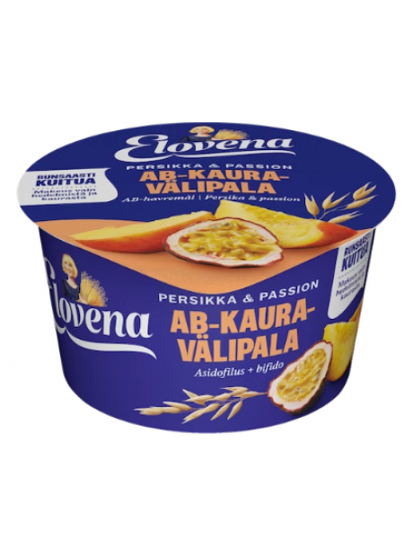 Овсяный йогурт Elovena AB-kauravälipala150г персик-маракуйя