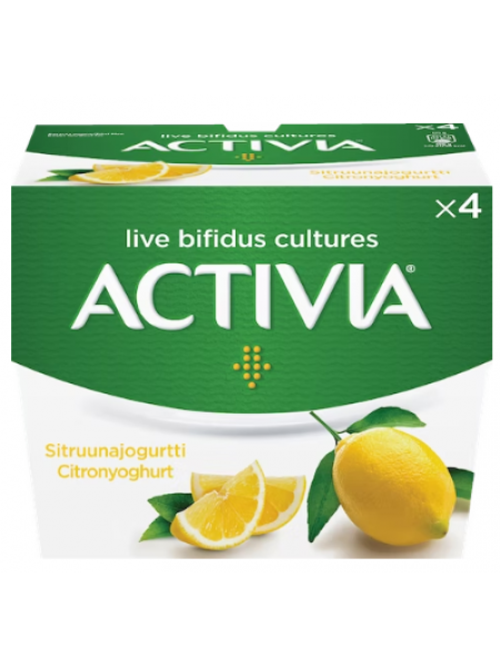 Питьевой йогурт Danone Activia Sitruunajogurtti 4x125г лимон