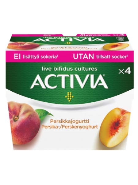 Питьевой йогурт Danone Activia persikkajogurtti 4x125г персик