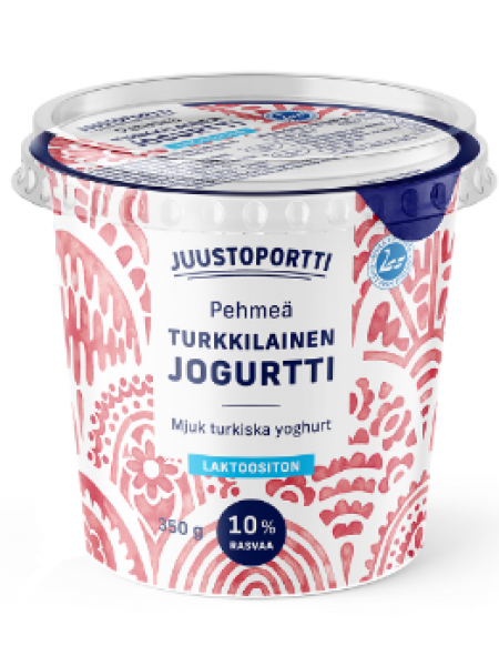 Турецкий йогурт без лактозы Juustoportti pehmeä turkkilainen jogurtti 350г
