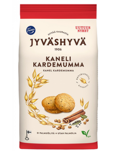 Овсяное печенье со вкусом корицы и кардамона Fazer Jyväshyvä, kaneeli ja kardemoni 320г
