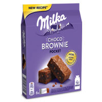 Мягкое бисквитное печенье с альпийским молочным шоколадом Milka Choco Brownie 150г