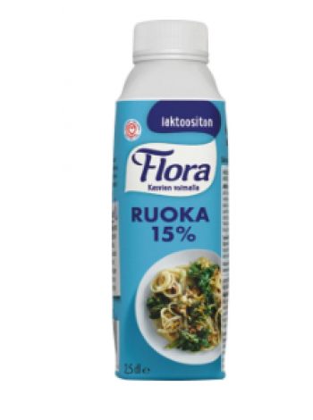 Безлактозный крем для приготовления пищи Flora Ruoka 15% 2,5dl 