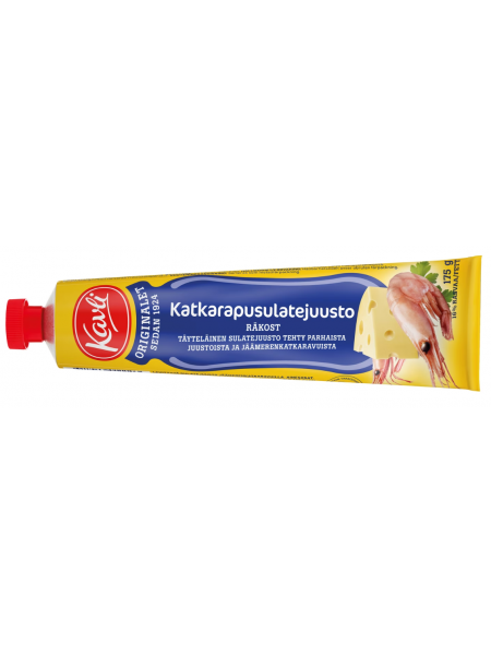 Плавленый сыр с креветками Kavli Levittyvä Katkarapusulatejuusto 175г