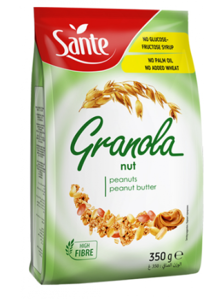 Хрустящие мюсли с арахисом и арахисовым кремом SANTE Granola 350г