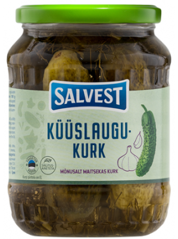 Огурцы маринованные с чесноком SALVEST Küüslaugukurk 675/360г