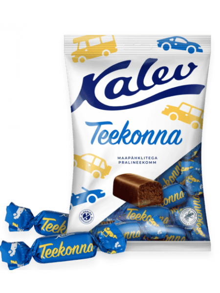 Конфеты из темного шоколада с апельсиновым вкусом Kalev Teekonna 175г