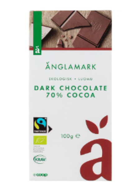 Органический темный шоколад Änglamark 70% 100 г