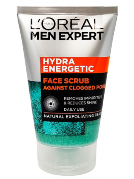 Очищающий гель-пилинг для лица L'Oréal Paris Men Expert Hydra Energetic 100 мл