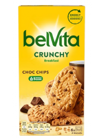 Печенье с кусочками темного шоколада Belvita Crunchy Choc Chips 300г