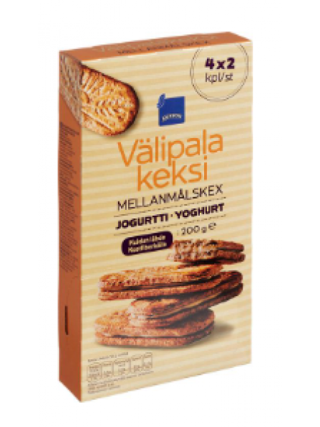 Печенье с йогуртовой начинкой Rainbow  Välipalakeksi 200г