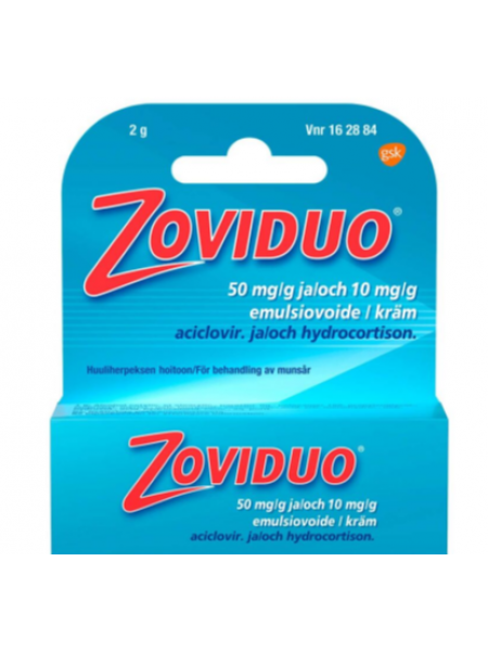 Крем эмульсия против герпеса ZOVIDUO 50/10 mg/g 2г 
