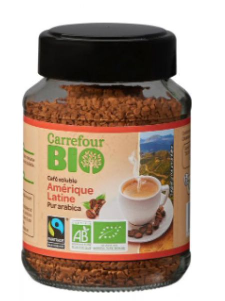 Кофе растворимый Carrefour Bio Café Amérique Latine Pur Arabica 100 г