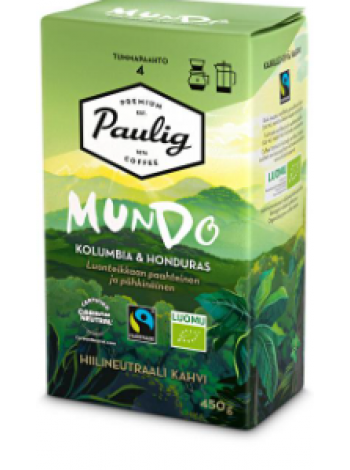 Кофе молотый органический Paulig Mundo Colombia & Honduras 450г