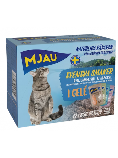 Ассорти влажного корма для кошек Mjau 12x85 г рыба