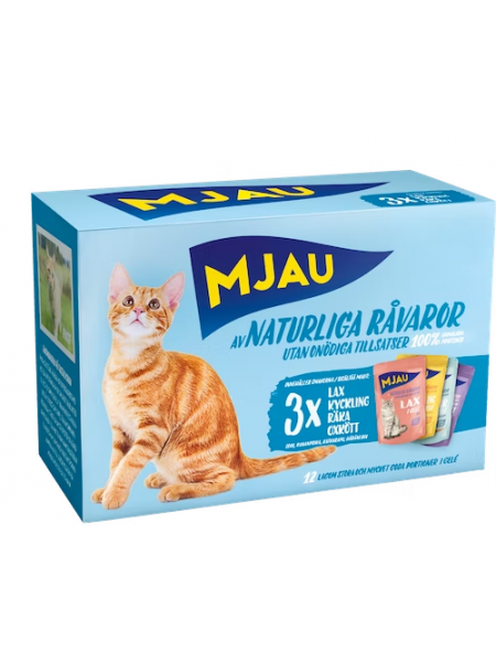 Влажный корм для кошек Mjau Lajitelma Meat&Fish в желе 12х85г