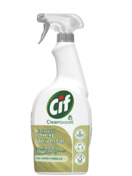 Чистящий спрей Cif для дезинфекции и блеска Cif Disinfect & Shine Universal 750 мл универсальный 