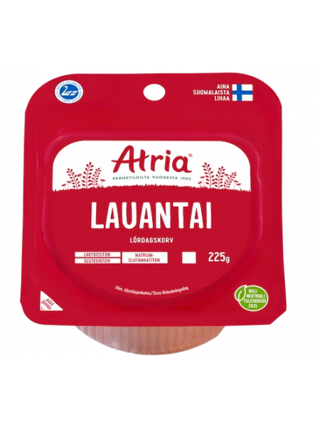Вареная колбаса Atria Lauantaimakkara 225г без лактозы