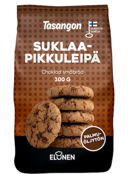 Печенье с шоколадной стружкой Tasangon Suklaapikkuleipä 300г без лактозы 