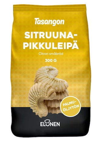 Песочное печенье Tasangon Sitruunapikkuleipä 300г безлактозное лимонное
