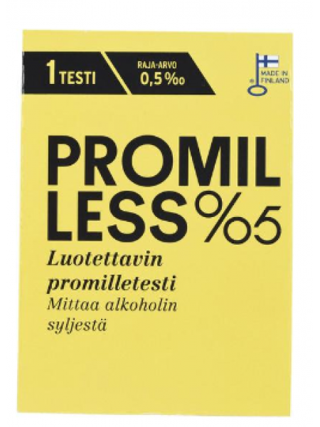 Тест на алкоголь в крови Promilless promilletesti %5 одноразовый 0,5 1шт