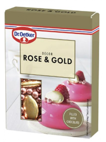 Шоколадное украшение Dr. Oetker Rose&Gold Décor 42г