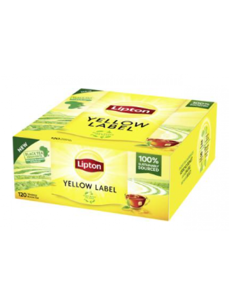 Чай черный в пакетиках Lipton Yellow Label 120шт/240г