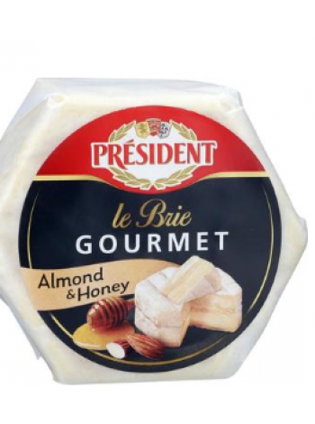 Сыр с плесенью Président le Brie Gourmet Manteli & Hunaja 165 г Миндаль и мед
