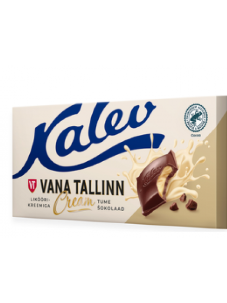 Шоколад темный со сливочной мягкостью ликера KALEV Vana Tallinn Cream 104г