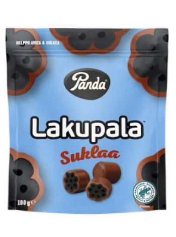 Конфеты лакричные Panda Lakupala suklaa 180г с шоколадом
