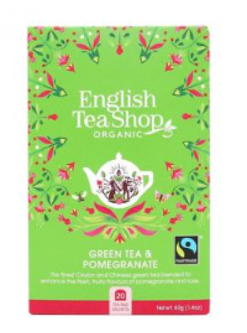 Органический зеленый чай English Tea Shop с гранатом 20шт
