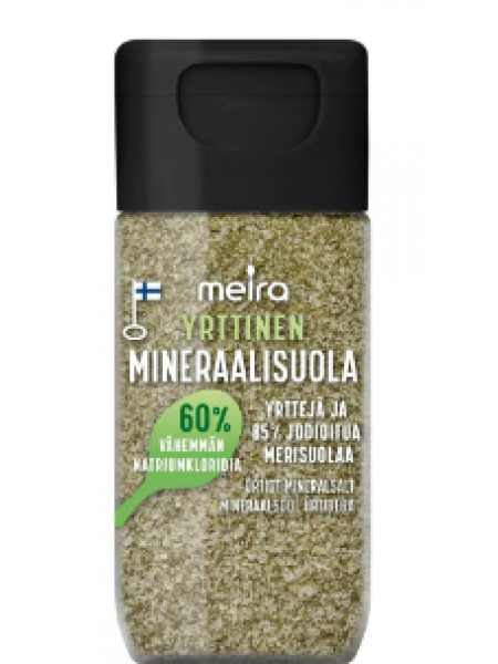 Соль минеральная с травами Meira Yrttinen mineraalisuolaйодированная 60г