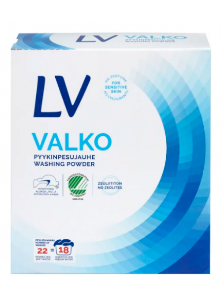 Концентрированный стиральный порошок LV Valko для белого белья 750г