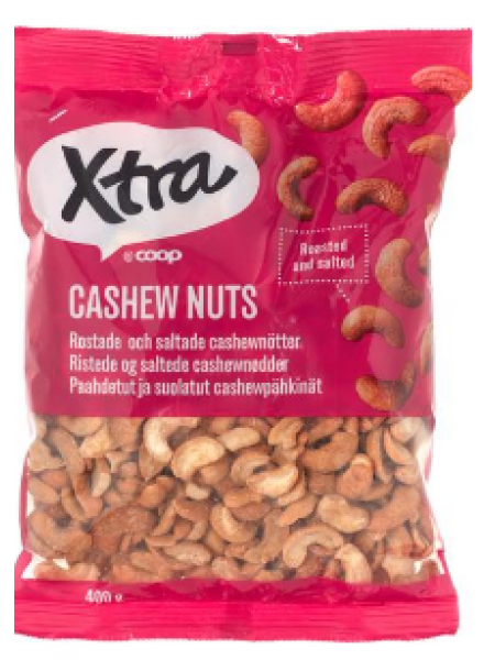 Орехи кешью соленые и жареные X-tra Cashew nuts 400г