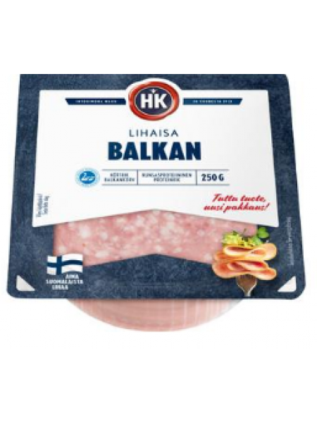 Колбаса HK Lihaisa Balkan 250г в нарезке без лактозы и глютена